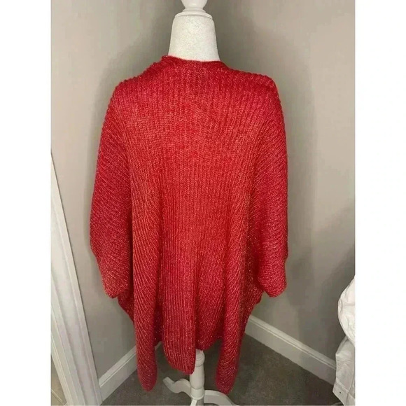 NWT Vince Camuto Women's Red Open Front Cardigan Sweater One Size Fits Most - Picture 2 of 7